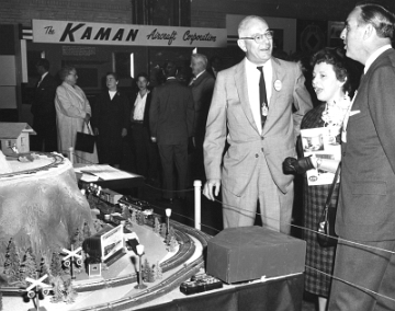 1959 Display - Connecticut Governor Abraham Ribicoff and Mrs. Ribicoff with Maury Romer at the Eastern States Exposition in 1959