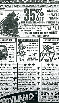 Toyland Center - Detroit News - December 10, 1954 - Courtesy of Daryl Olszeski