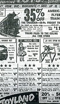 Toyland Center - Detroit News - December 10, 1954 - Courtesy of Daryl Olszeski