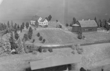 Farm area showing the scale architectural quality buildings.